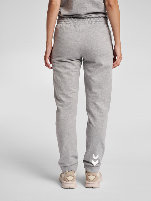 HUMMEL GO COTTON PANTS WOMAN, GREY MELANGE, model