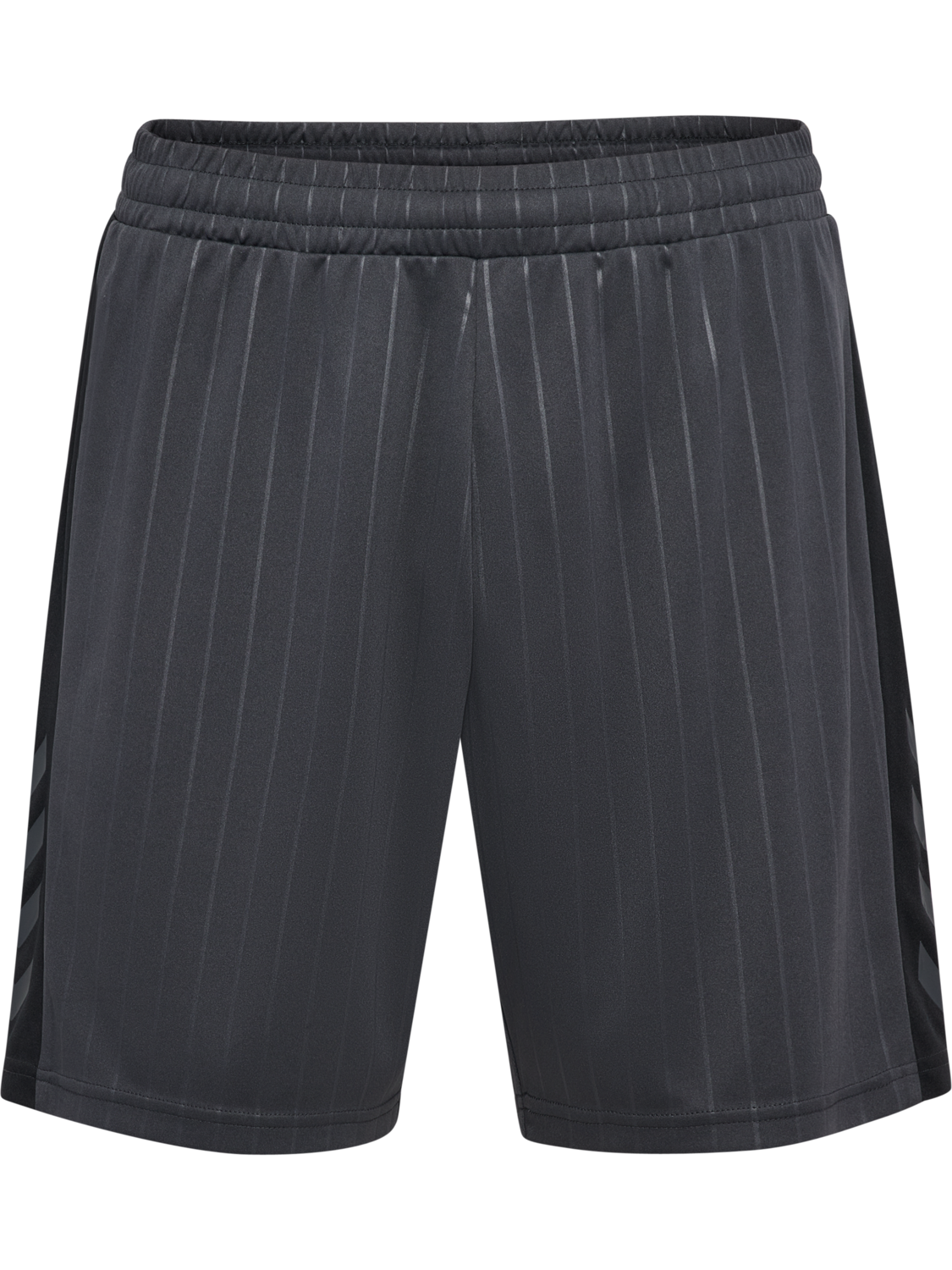 hmlPULSE STRIPE BLOCKED SHORTS, EBONY/BLACK, packshot