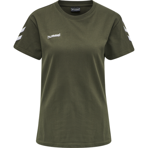 HMLGO COTTON T-SHIRT WOMAN S/S, GRAPE LEAF, packshot