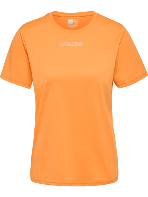 hmlTE TOLA T-SHIRT, BLAZING ORANGE, packshot