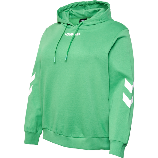 hmlLEGACY WOMAN HOODIE PLUS, GREEN SPRUCE, packshot