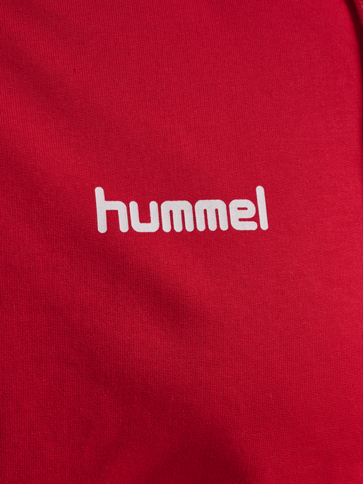 HMLGO COTTON ZIP HOODIE, TRUE RED, packshot