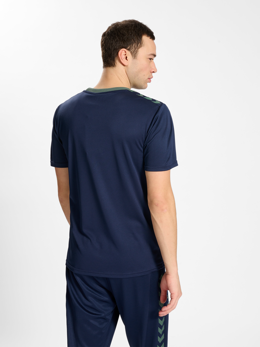 hmlSTALTIC POLY JERSEY S/S, MARINE, model