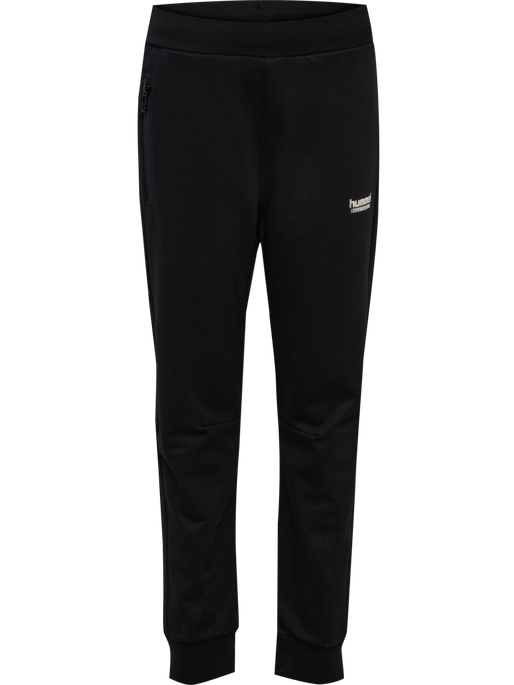 hmlJR REGULAR ADJ WAIST PANTS, BLACK hmlJR REGULAR ADJ WAIST PANTS, BLACK, packshot