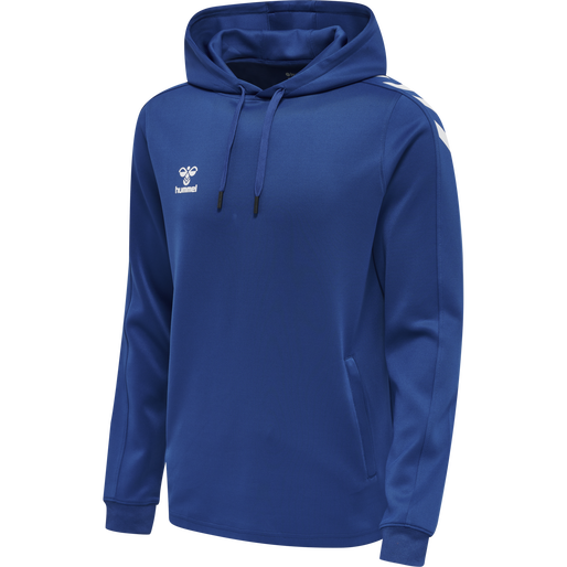 hmlCORE XK POLY SWEAT HOODIE, TRUE BLUE, packshot