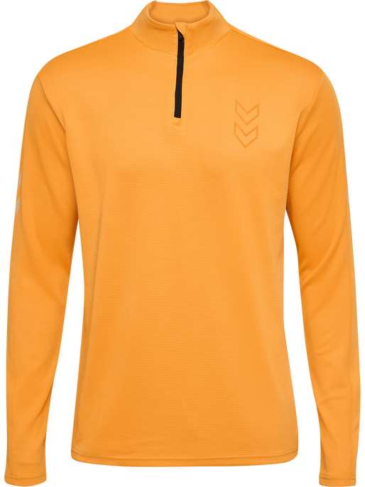 hmlACTIVE PL HALF ZIP, BLAZING ORANGE hmlACTIVE PL HALF ZIP, BLAZING ORANGE, packshot
