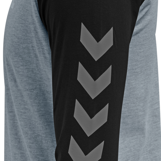 hmlLEGACY BLOCKED T-SHIRT L/S, GREY MELANGE hmlLEGACY BLOCKED T-SHIRT L/S, GREY MELANGE, packshot