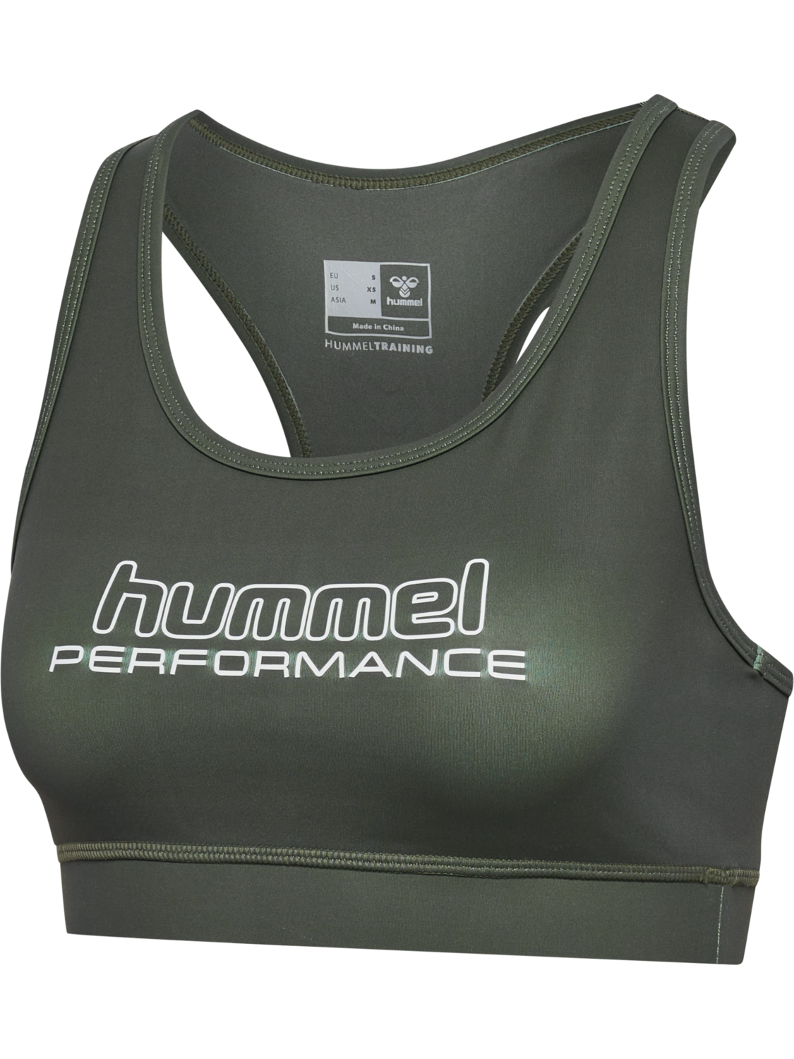 hmlTE FUNDAMENTAL SPORTS BRA, CLIMBING IVY, packshot