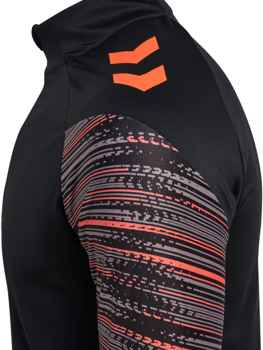 hmlBLAZE PRO TRAINING HALF ZIP, BLACK/ORANGE hmlBLAZE PRO TRAINING HALF ZIP, BLACK/ORANGE, packshot