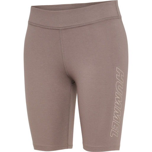 hmlTE MAJA 2-PACK MW C TIGHT SHORTS, BLACK/DRIFTWOOD, packshot