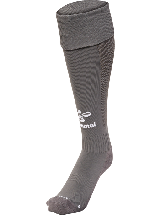 hmlESSENTIAL FOOTBALL SOCKS, STEEL GRAY/WHITE, packshot