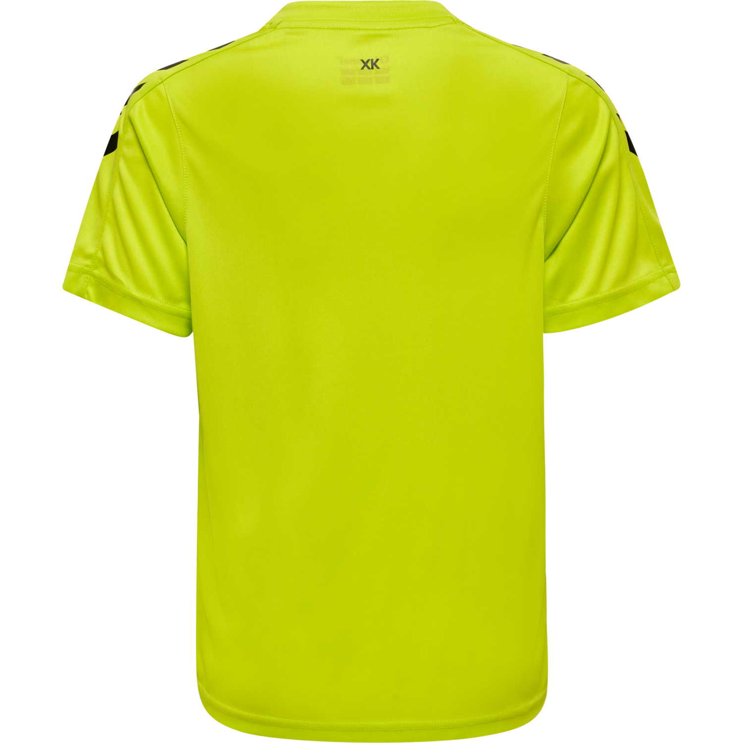 hmlCORE XK STRIPED JERSEY S/S KIDS, LIME POPSICLE/BLACK, packshot