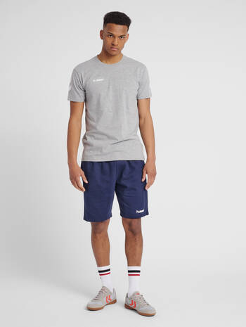 HUMMEL GO COTTON T-SHIRT S/S, GREY MELANGE, model