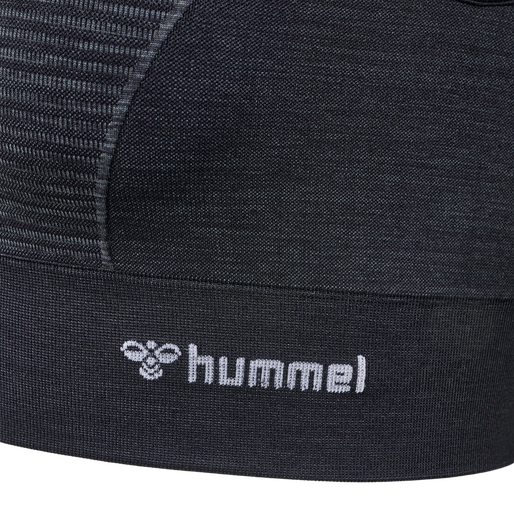 hmlMT IVY SEAMLESS SPORTS TOP, BLACK MELANGE, packshot