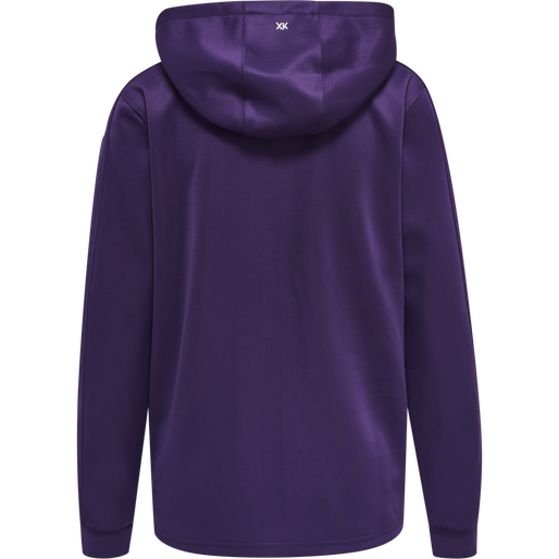 hmlCORE XK POLY ZIP HOOD SWEAT WOMA, ACAI, packshot