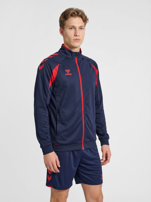 hmlCORE 2.0 TRACK ZIP JACKET, MARINE/TRUE RED, model
