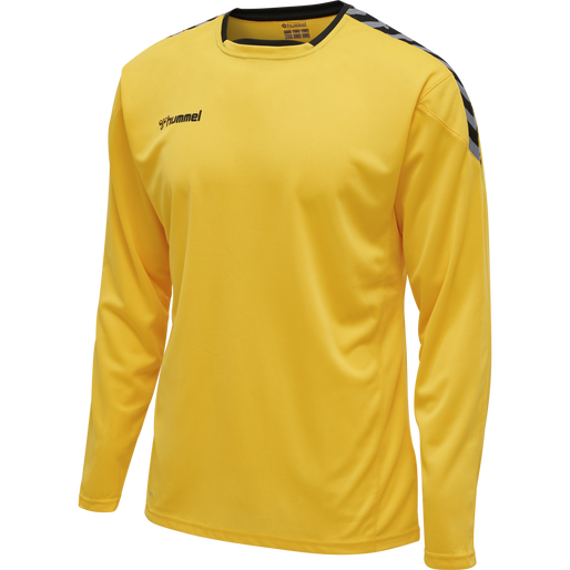 hmlAUTHENTIC POLY JERSEY L/S, SPORTS YELLOW, packshot