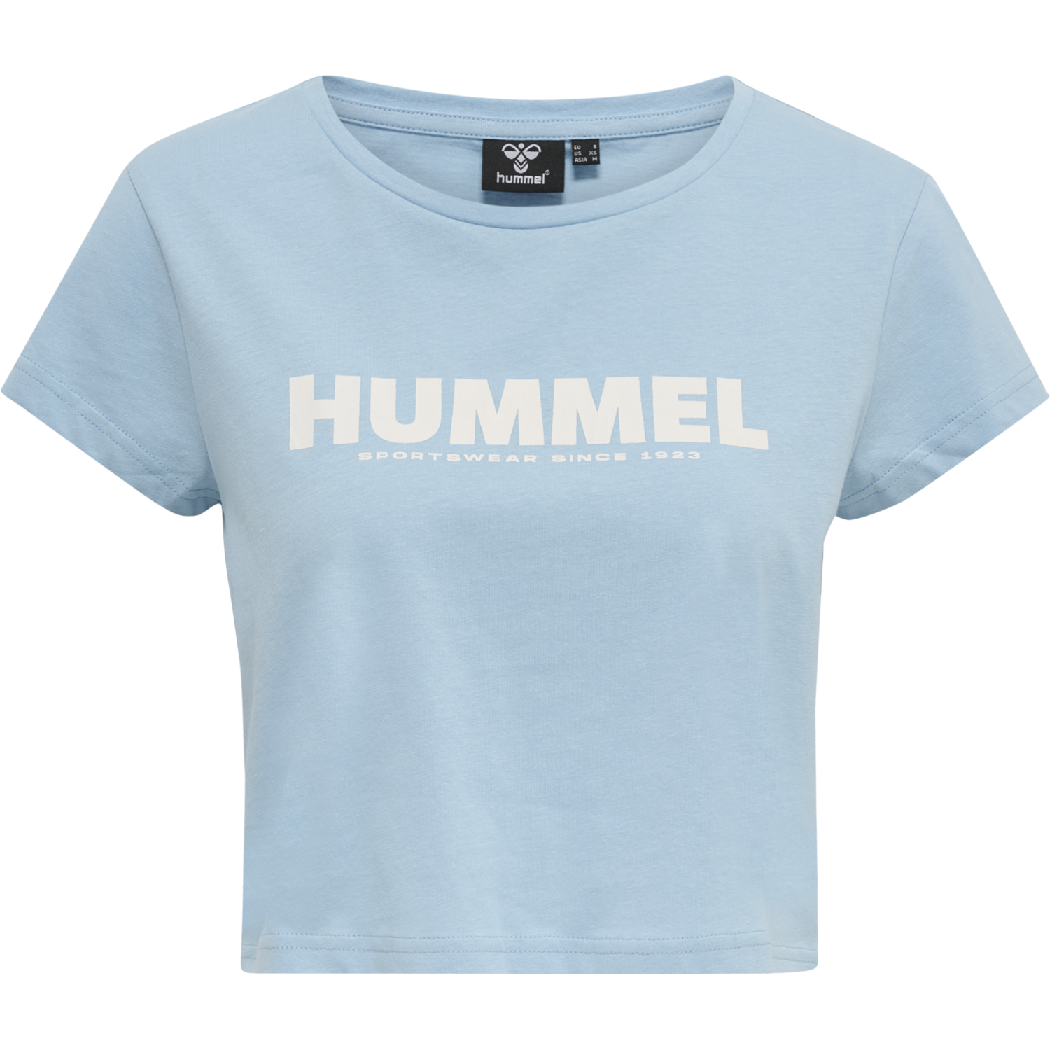 hmlLEGACY WOMAN CROPPED T-SHIRT, PLACID BLUE, packshot