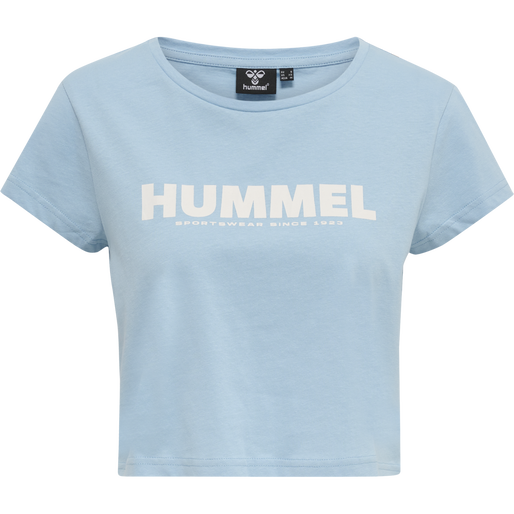 hmlLEGACY WOMAN CROPPED T-SHIRT, PLACID BLUE, packshot