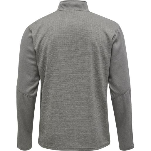 hmlAUTHENTIC HALF ZIP SWEATSHIRT, GREY MELANGE, packshot