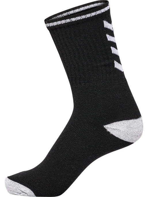 hml3-PACK SINGLE STRIPE CREW SOCK, BLACK hml3-PACK SINGLE STRIPE CREW SOCK, BLACK, packshot