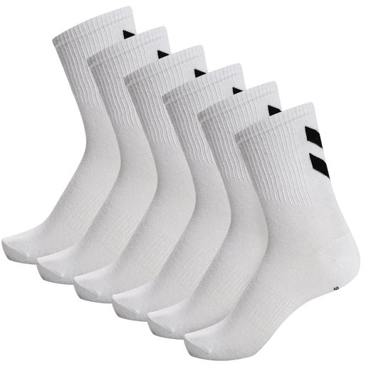 hmlCHEVRON 6-PACK SOCKS, WHITE/WHITE hmlCHEVRON 6-PACK SOCKS, WHITE/WHITE, packshot