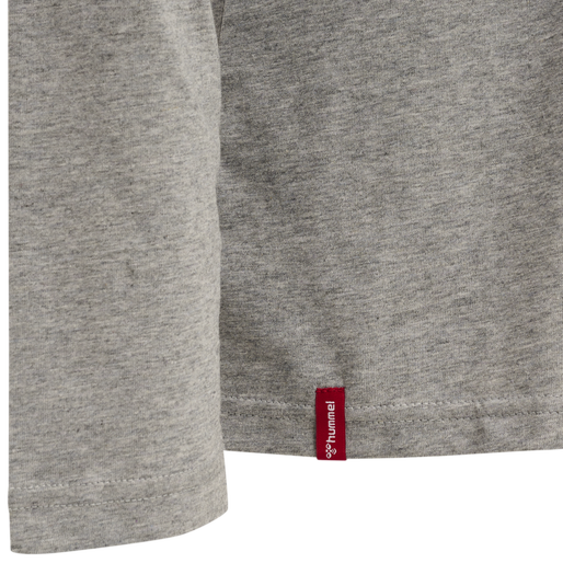 hmlRED BASIC T-SHIRT L/S WOMAN, GREY MELANGE, packshot
