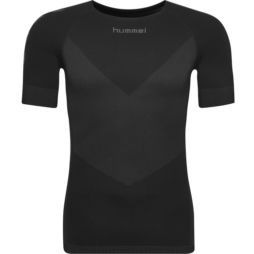 HUMMEL FIRST SEAMLESS JERSEY S/S , BLACK, packshot