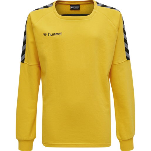 hmlAUTHENTIC KIDS TRAINING SWEAT, SPORTS YELLOW hmlAUTHENTIC KIDS TRAINING SWEAT, SPORTS YELLOW, packshot