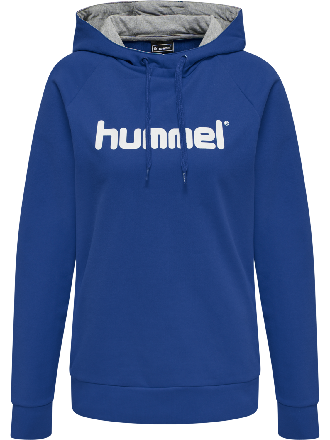 HUMMEL GO COTTON LOGO HOODIE WOMAN, TRUE BLUE, packshot
