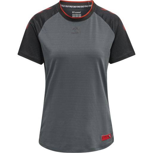 hmlPRO GRID GAME JERSEY S/S WO, QUIET SHADE/FORGED IRON, packshot