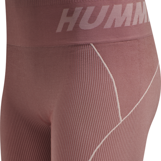 hmlTE CHRISTEL SEAMLESS MW TIGHTS, WITHERED ROSE/ROSE TAN MELANGE, packshot
