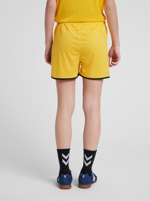 hmlAUTHENTIC POLY SHORTS WOMAN, SPORTS YELLOW/BLACK, model