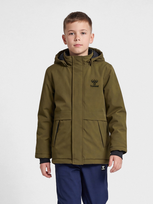 hmlURBAN TEX JACKET, DARK OLIVE, model