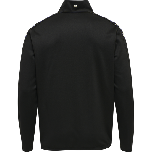 hmlCORE XK HALF ZIP POLY SWEAT, BLACK, packshot