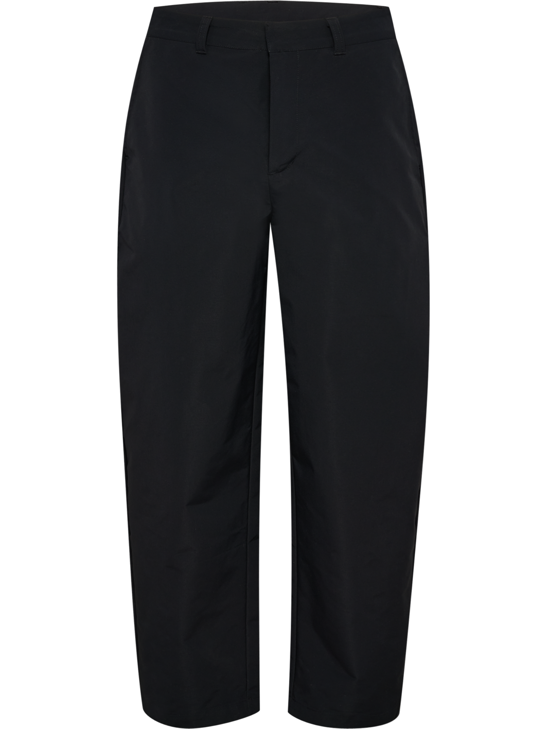 hmlI-D BARREL LEG TROUSERS, BLACK, packshot