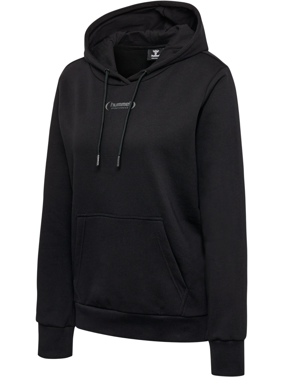 hmlPAOLA REGULAR HOODIE, BLACK, packshot