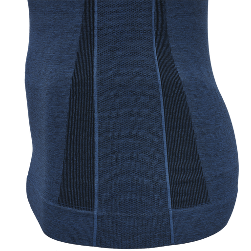 hmlTE MIKE SEAMLESS T-SHIRT, INSIGNIA BLUE/BLACK MELANGE, packshot