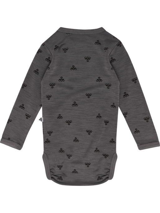 hmlMINI WOOL BODY L/S, CHARCOAL GRAY, packshot