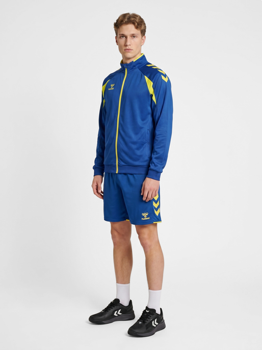 hmlCORE 2.0 TRACK ZIP JACKET, TRUE BLUE/BLAZING YELLOW, model