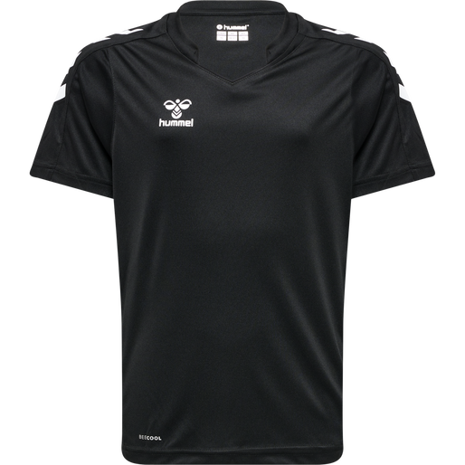 hmlCORE XK POLY JERSEY S/S KIDS, BLACK, packshot