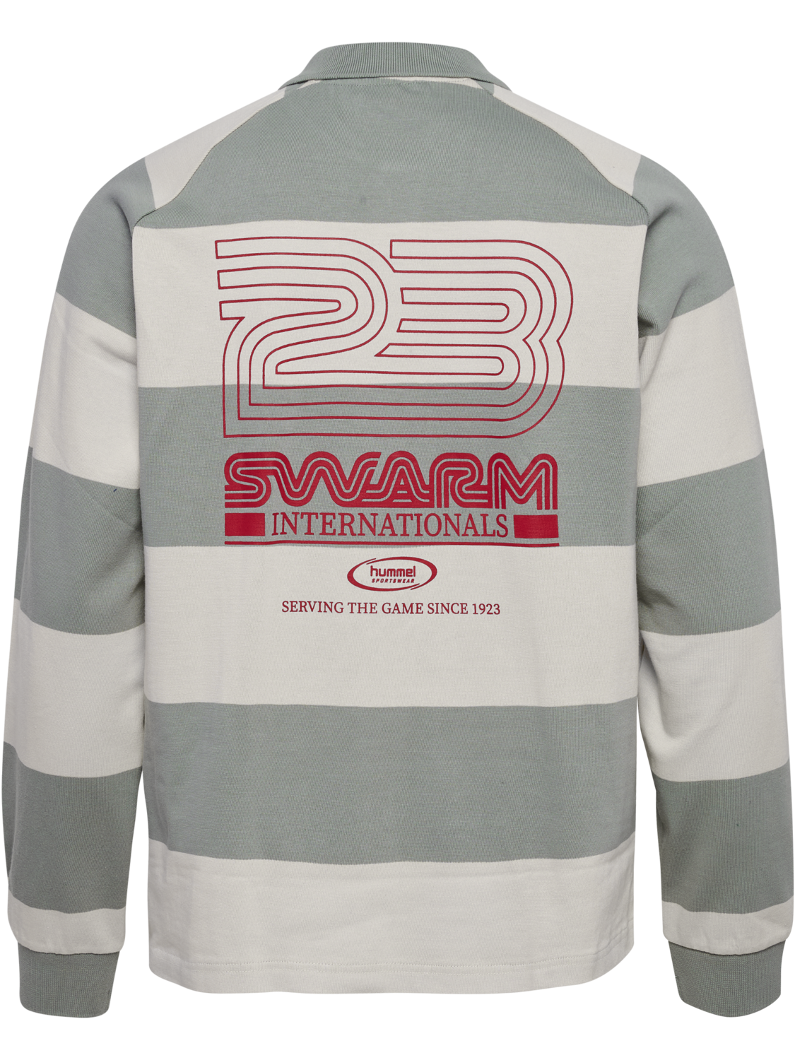 hmlLOOSE STRIPED POLO L/S, BELGIAN BLOCK, packshot