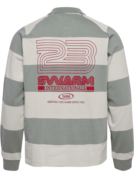 hmlLOOSE STRIPED POLO L/S, BELGIAN BLOCK hmlLOOSE STRIPED POLO L/S, BELGIAN BLOCK, packshot