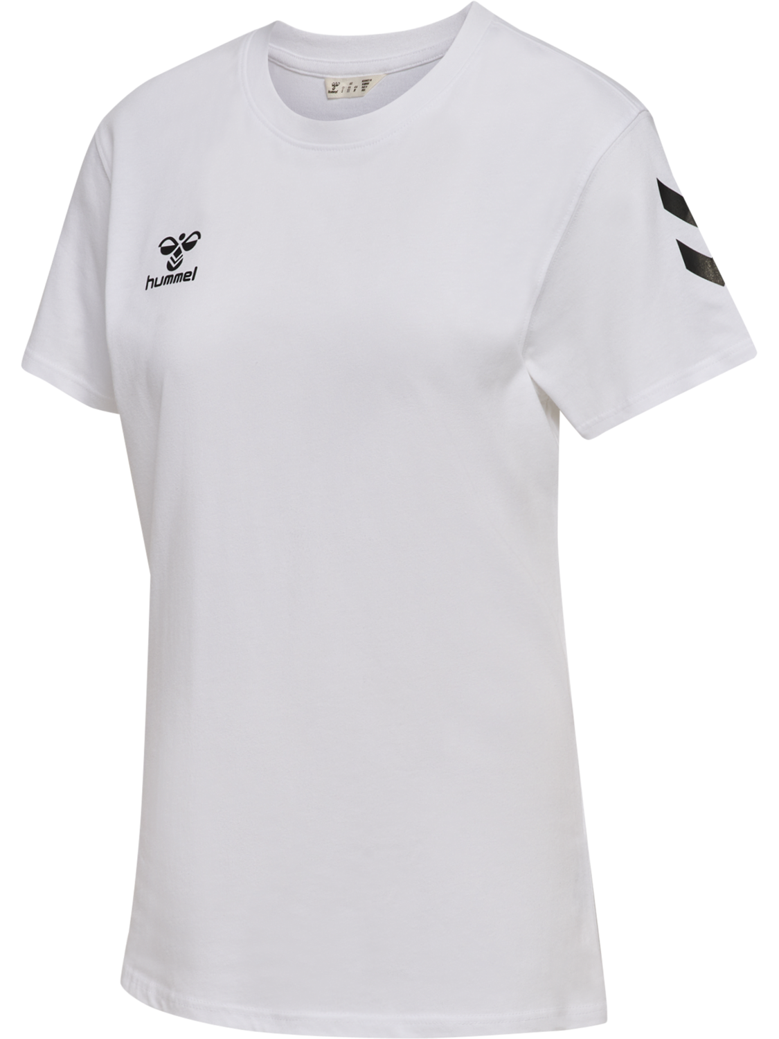 hmlGO 2.0 CHEVRON T-SHIRT S/S WOMAN, WHITE, packshot