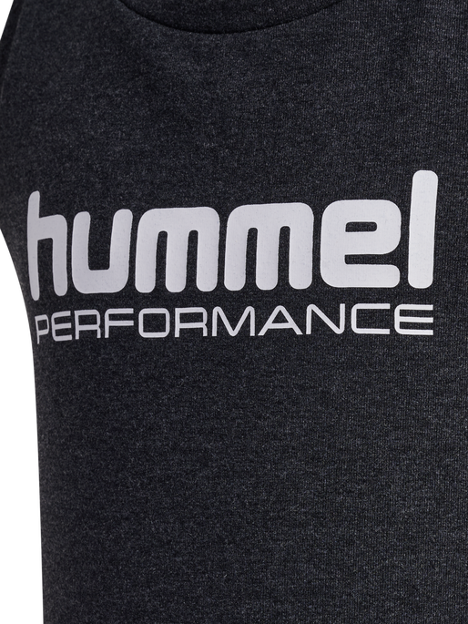 hmlJR TOP, BLACK MELANGE hmlJR TOP, BLACK MELANGE, packshot