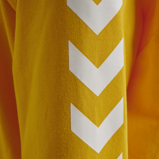 HUMMEL GO KIDS COTTON ZIP HOODIE, SPORTS YELLOW, packshot