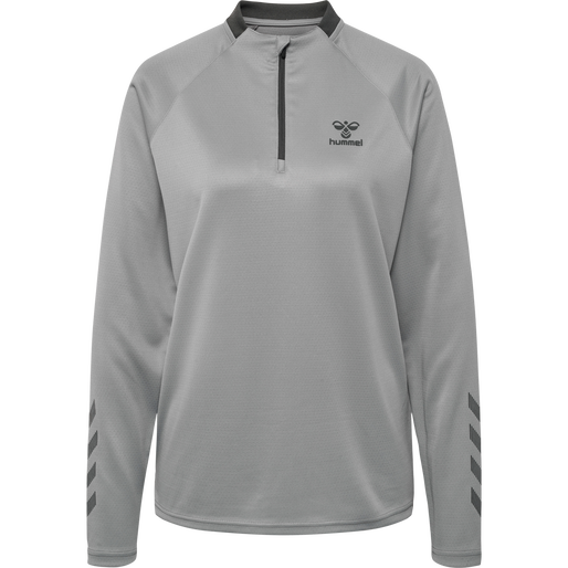 hmlGG12 ACTION HALF ZIP SWEAT WOMAN, ALLOY, packshot