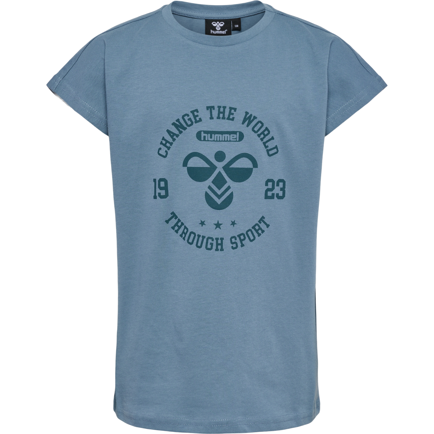 hmlMALIN T-SHIRT S/S, BLUE MIRAGE, packshot