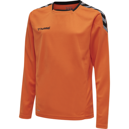 hmlAUTHENTIC KIDS POLY JERSEY L/S, TANGERINE, packshot