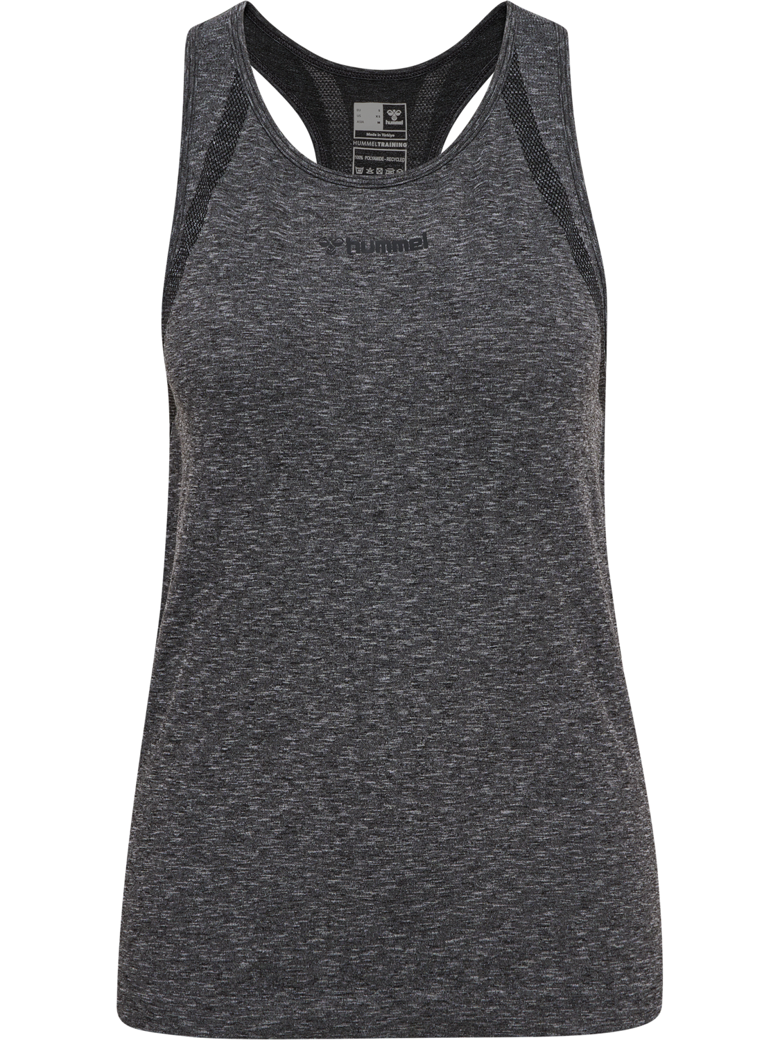 hmlMT HYPER SEAMLESS TANKTOP, BLACK MELANGE, packshot
